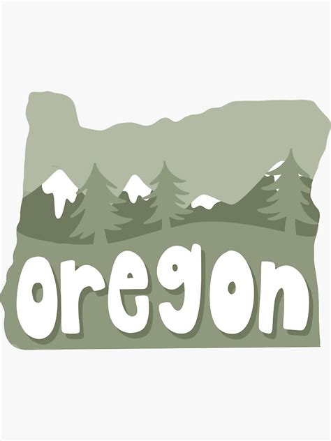 Oregon Shape Sticker By Sunnyaesthetic Redbubble