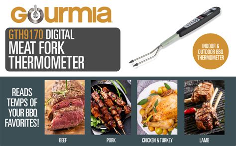 Gourmia Gth9170 Digital Meat Fork Thermometer Perfect For