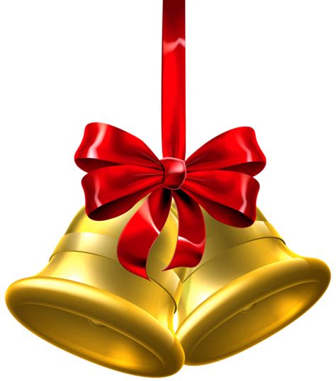 Gold Christmas Bells Png Clip Art Image