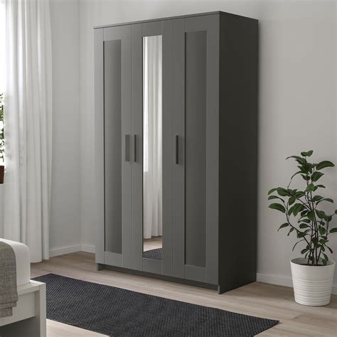 Ikea pax wardrobe frame 20x14x79 assembly instruction. BRIMNES Wardrobe with 3 doors - gray - IKEA in 2020 ...