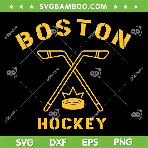 Boston Massachusetts Hockey Svg Png