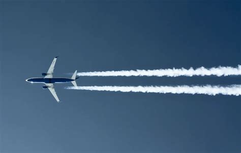 Wallpaper The Sky The Plane Smoke Trail Images For Desktop Section