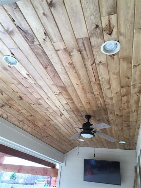A Tongue And Groove Patio Ceiling The Perfect Option For A Stylish