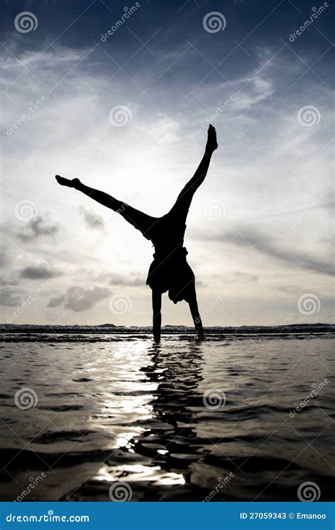 Sunset Gymnast Stock Image Image Of Black Happy Fitness 27059343
