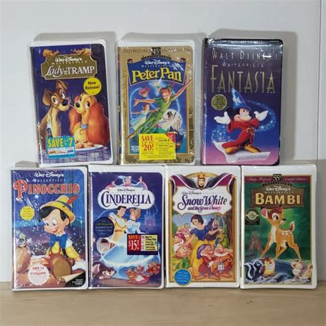 Lot Of Walt Disney Masterpiece Collection Vhs Movies New Snow White Cinderella Picclick