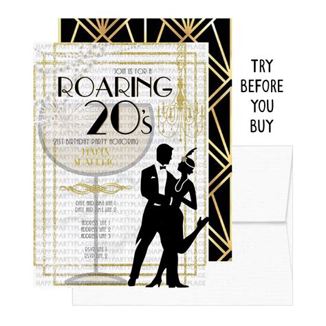 Roaring 20 S Party Roaring 20s Invitations Gatsby Invitation 1920 S Party Invites Roaring 20