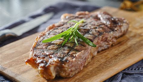 New York Strip Steak With Rosemary Food Images ~ Creative Market