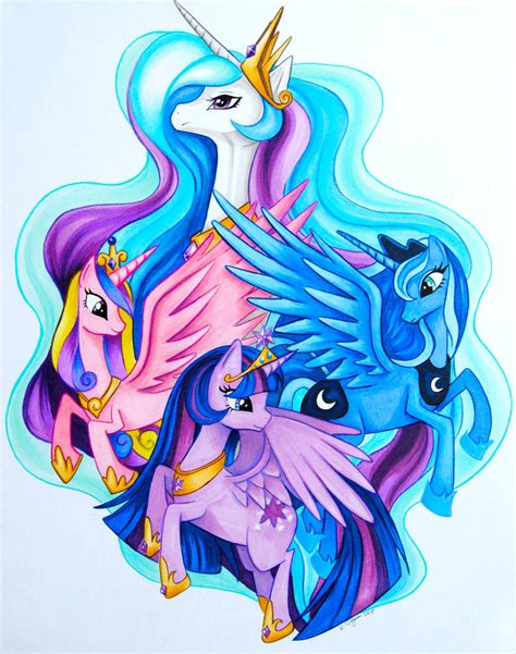 My Little Pony Princesses By Myopensketchbook On Deviantart
