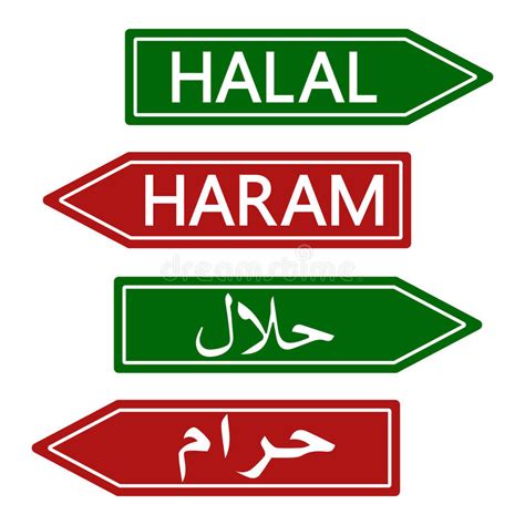 It is generally accepted that buying stocks is not haram. Halal Und Haram-Verkehrsschild, Moslemische Fahne, Vektor ...