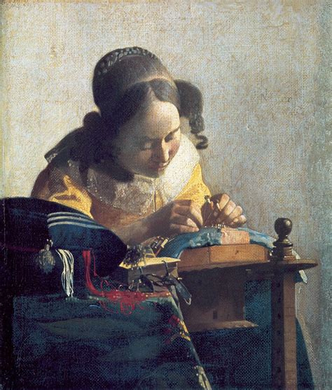 Johannes Vermeer The Lacemaker 1669 71 Vermeer Paintings Johannes