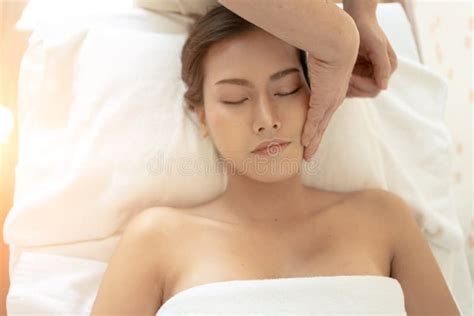 Young Woman During Spa Salon Body Massage Hands Treatment Stock Image