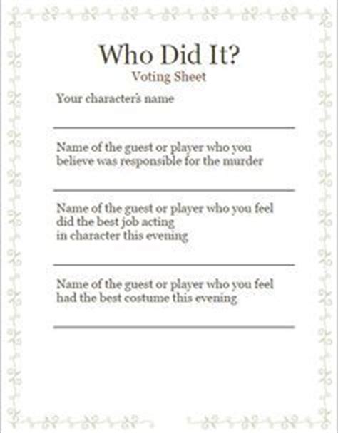 This includes every detail you need, host. Inspired by the murder mystery game of Clue, this ...