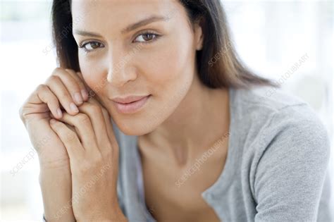 Young Woman Smiling Towards Camera Stock Image F0135702 Science