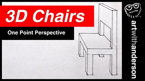 How To Draw A Simple Chair In 3d One Point Perspective Youtube