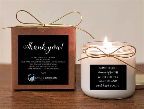 Employee Appreciation T 19 Personalized Candles Candle T
