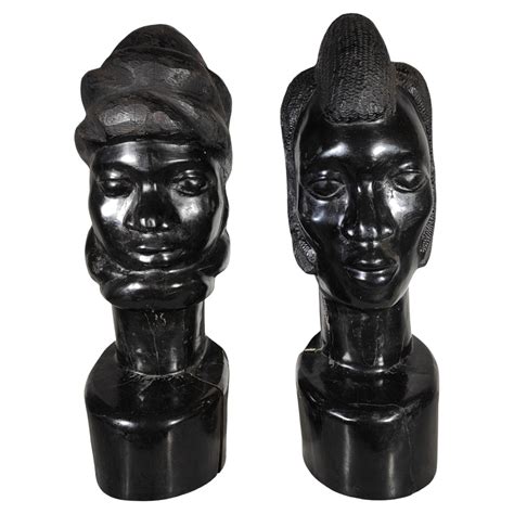 20th Century Large Finely Carved African Solid Ebony Sculpture At 1stdibs