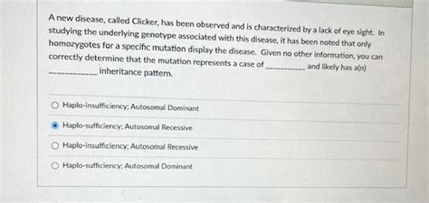 Solved A New Disease Called Clicker Has Been Observed And