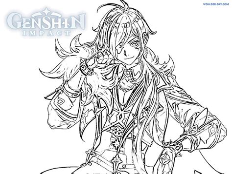 Genshin Impact Coloring Pages Mona