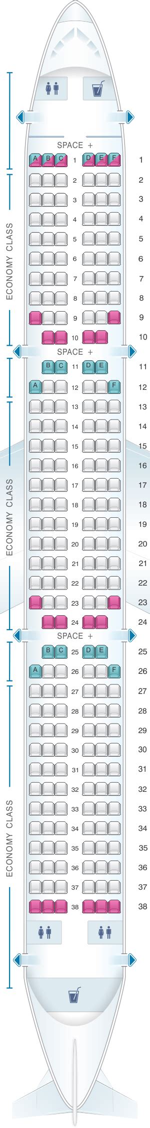 Seat Map Latam Airlines Brasil Airbus A321