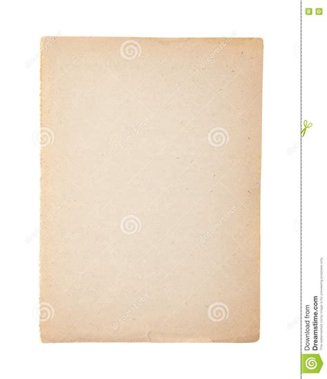 Old And Dirty Sheet Of Paper On White Stock Image Image Of Blank