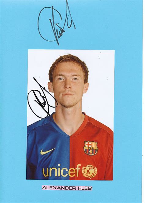 Kelocks Autogramme 2 x Alexander Hleb FC Barcelona Fußball Autogramm