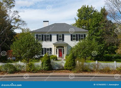 Historic Building In Sherborn Massachusetts Usa Stock Photo Image