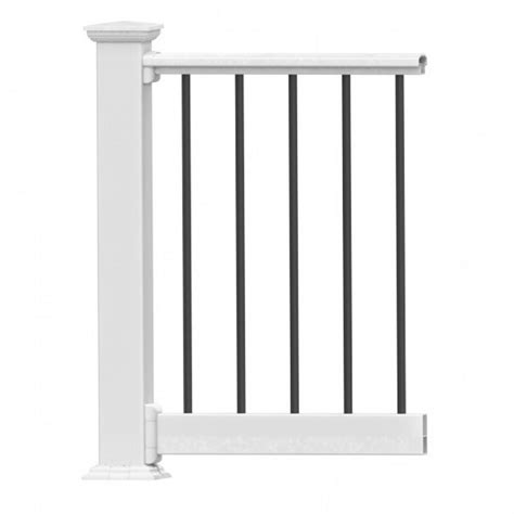 Install your rails and spindles starting with the bottom rail. RDI Original Rail Vinyl 6 ft. x 36 in. White Level Rail ...