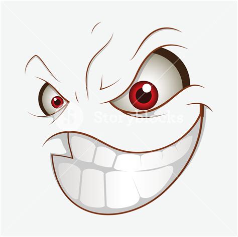 Naughty Cartoon Face Smile Expression Royalty Free Stock Image
