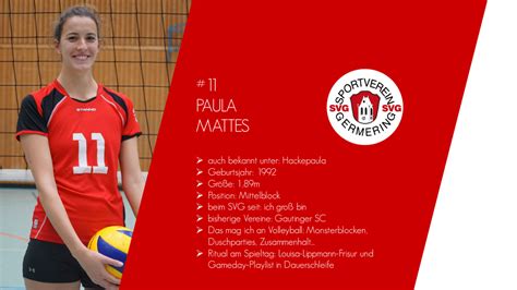 Lived in middle river md, baltimore md, frederick md. #11 Paula Mattes - Abteilung Volleyball des Sportverein ...