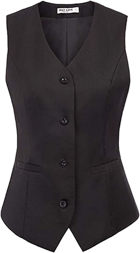 Grace Karin Womens Waistcoat Vest Vintage Steampunk Dress Jacquard Jacket Womens Waistcoat