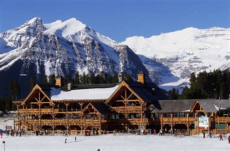 Lake Louise Ski Resort In Banff Alberta Has Beautiful Sights And