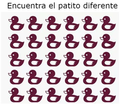 Los acertijos mentales de lógica con respuesta exigen pensar más de lo. Encuentra el Patito Diferente | Acertijos mentales ...