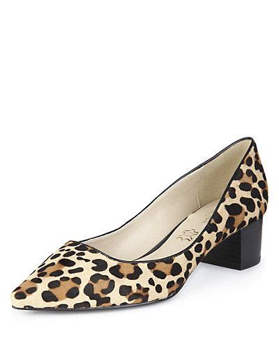 Leather Wide Fit Leopard Print Shoes With Insolia Autograph Mands