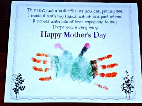 Mothers Day Butterfly Handprint Printable