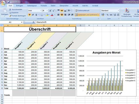 Tabellen vorlagen generieren datensätze mit bezugstabellen, wenn sie ein neues. Kostenaufstellung Kleinunternehmer | Excelvorlage.de