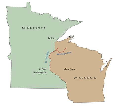 Map Of Wisconsin And Minnesota Vector U S Map