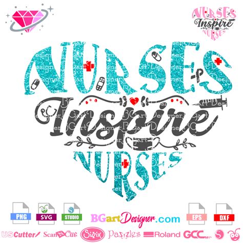 Download lllᐅNurses inspire heart file - cut file cricut silhouette ...