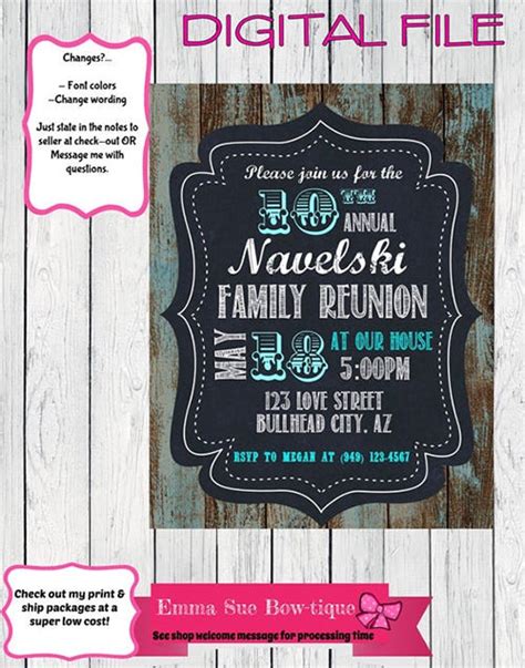 Create your own family reunion invitations & flyers to download, print or send online for free. 35+ Family Reunion Invitation Templates - PSD, Vector EPS ...