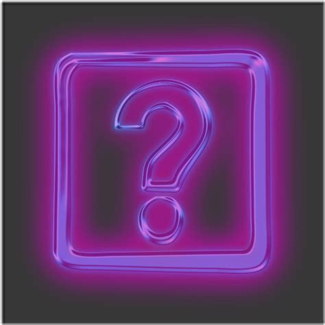 Neon Question Mark PNG