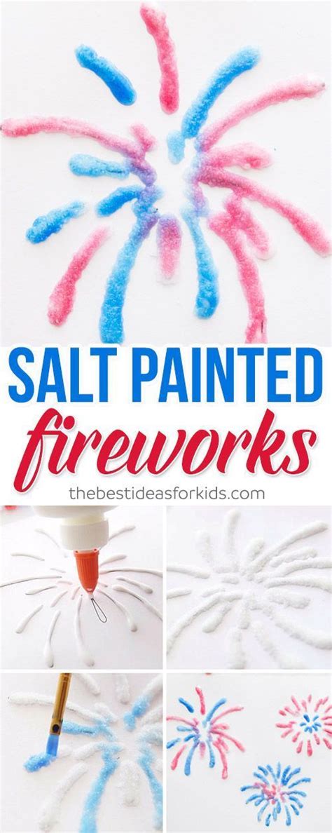 These Salt Painted Fireworks Are So Fun To Make As A July 4th Kids