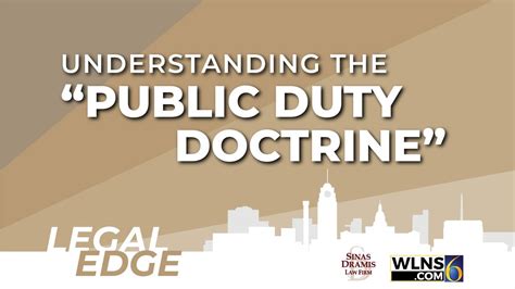 Understanding the "Public Duty Doctrine" | WLNS Legal Edge - YouTube