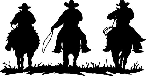 American Frontier Cowboys And Rodeo Silhouette Wild West Png Download