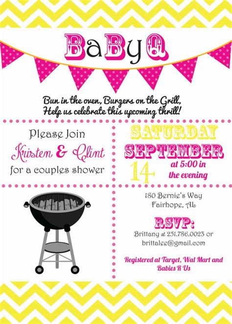 And save your money for all those burgers and dogs. Baby Q Shower Invitations | FREE Printable Baby Shower ...