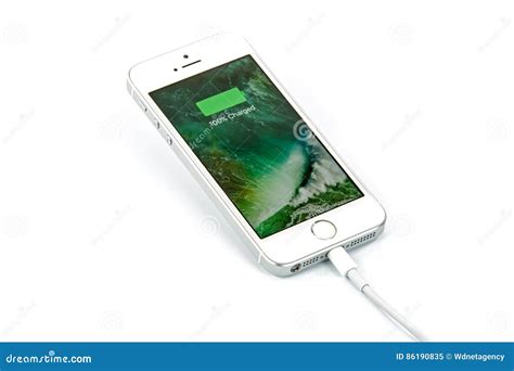 Iphone Battery Fully Charged Editorial Image Image Of Cellphone Full
