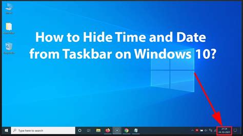 How To Hide Time And Date From Taskbar On Windows 10 Youtube