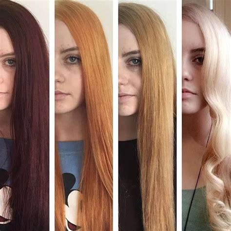 Because bleaching hair is risky business. The realistic stages of lightening hair from dark to light ...