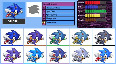 Sonic Palette Swap And Moves By Gego Kurin On Deviantart