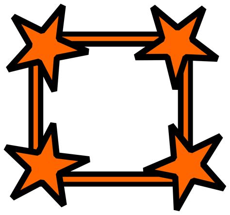 Clipart Simple Star Cornered Frame