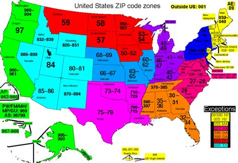 Usps Postal Zone Chart Map