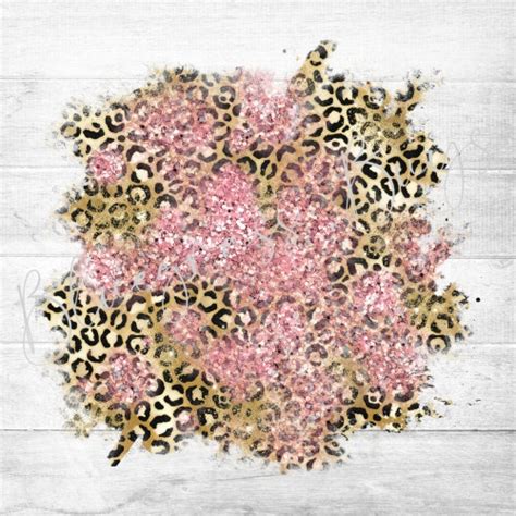 Pink Leopard Swirl Background Png Distressed Grunge Splash Etsy